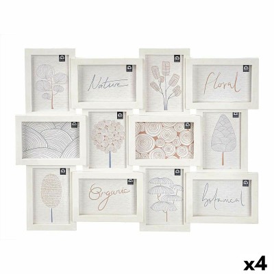 Wall photo frame Gift Decor White polypropylene (4 Units)