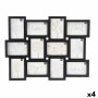 Porte photos mural Gift Decor Noir polypropylène (4 Unités)