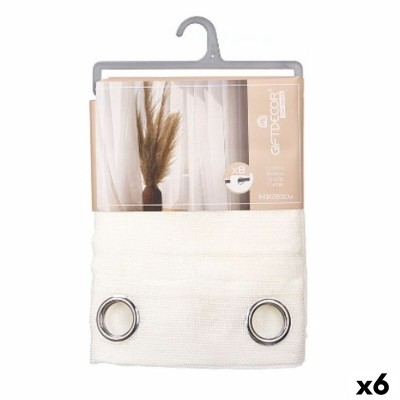 Curtain Gift Decor White 140 x 260 cm (6 Units)