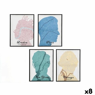 Canvas Gift Decor Royalty 30 x 3 x 40 cm (8 Units)