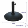 Marbueno Base Umbrella Round Cement 36x29.5 cm 11KG Black Garden, Pool, Terrace 10444