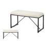 Bench Gift Decor White Metal Cloth 81 x 42 x 38 cm