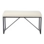 Bench Gift Decor White Metal Cloth 81 x 42 x 38 cm