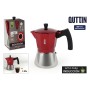 Italian Coffee Pot Quttin Red Aluminium 0,45 L (6 Units)