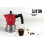 Italian Coffee Pot Quttin Red Aluminium 0,45 L (6 Units)