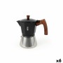Cafetière Italienne Quttin Noir (6 Unités)