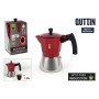 Cafetière Italienne Quttin Rouge Aluminium 0,3 L (6 Unités)