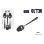 Set de cuillères à dessert Quttin MOMA Noir 14,2 x 3,2 cm 3 Pièces (12 Unités)