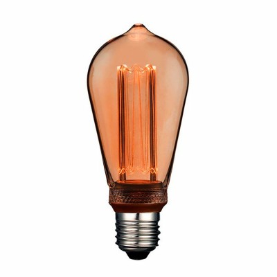 Lampe LED Fbright st64 edison Ambre 4 W E27 200 Lm Ø 6,4 x 14,2 cm Décorative (1800 K)