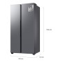 Combined Refrigerator Samsung RS70F65QETEF Steel
