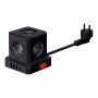Power Socket - 5 sockets with Switch Fbright Black 3680 W
