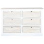 Chest of drawers Home ESPRIT White Natural 150 x 40 x 100 cm