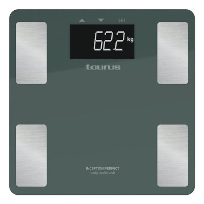 Balance Numérique de Salle de Bain Taurus INCEPTION PERFE Bleu Vert Verre trempé 180 kg
