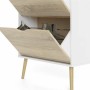 Range-chaussures Blanc Bois Chêne 70,2 x 23,9 x 138,9 cm