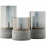 LED Candle Brilliant Grey Metal 3 Units