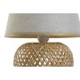 Lampe de bureau DKD Home Decor Marron Naturel Bambou 50 W 220 V 24 x 24 x 34 cm