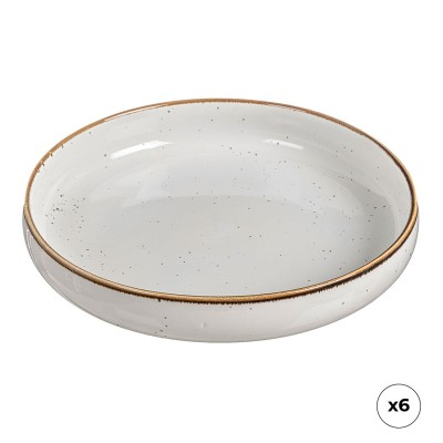 Assiette creuse Ovenza Porcelaine Ø 20 cm (6 Unités)