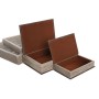 Boîte Décorative Home ESPRIT Beige Bordeaux Bois MDF (2 Unités)