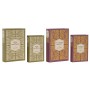 Boîte Décorative Home ESPRIT Vert Lila Bois MDF Floral Tropical (2 Unités)