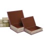 Boîte Décorative Home ESPRIT Vert Lila Bois MDF Floral Tropical (2 Unités)