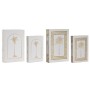 Boîte Décorative Home ESPRIT Blanc Doré Bois MDF (2 Unités)