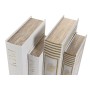 Boîte Décorative Home ESPRIT Blanc Doré Bois MDF (2 Unités)