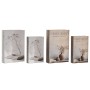 Decorative box Home ESPRIT Grey MDF Wood (2 Units)