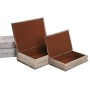 Boîte Décorative Home ESPRIT Gris Bois MDF (2 Unités)