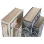 Decorative box Home ESPRIT Blue Green MDF Wood (2 Units)