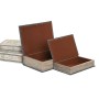 Boîte Décorative Home ESPRIT Bleu Vert Bois MDF (2 Unités)