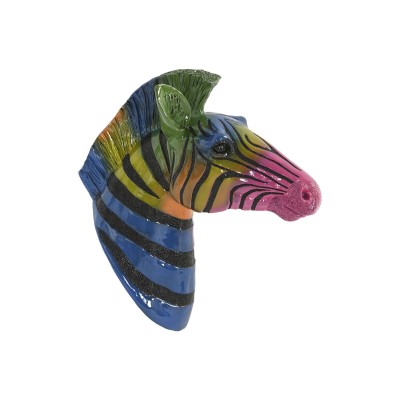 Décoration murale Home ESPRIT Multicouleur Zèbre Moderne 23 X 42 X 49 CM