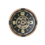 Wall Clock Home ESPRIT Black Natural Crystal Pine Loft 63,5 X 8 X 63,5 CM
