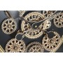 Wall Clock Home ESPRIT Black Natural Crystal Pine Loft 63,5 X 8 X 63,5 CM