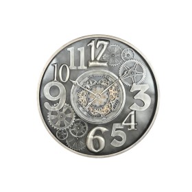 Horloge Murale Home ESPRIT Argenté Verre Fer Vintage 100 X 10 X 100 CM Horloge Murale Home ESPRIT Argenté Verre Fer Vintage 100 X 10 X 100 CM