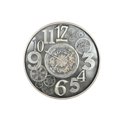 Wall Clock Home ESPRIT Silver Crystal Iron Vintage 100 X 10 X 100 CM