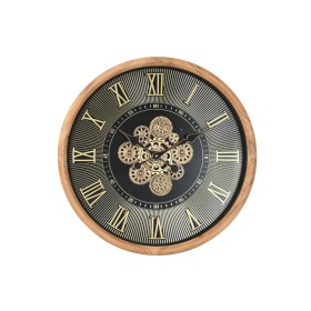 Horloge Murale Home ESPRIT Noir Naturel Verre Bois de pin Loft 63,5 X 8,5 X 63,5 CM Horloge Murale Home ESPRIT Noir Naturel Verre Bois de pin Loft 63,5 X 8,5 X 63,5 CM