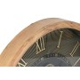 Wall Clock Home ESPRIT Black Natural Crystal Pine Loft 63,5 X 8,5 X 63,5 CM