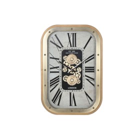 Horloge Murale Home ESPRIT Beige Doré Verre Fer Glam 43 X 8,5 X 63 CM Horloge Murale Home ESPRIT Beige Doré Verre Fer Glam 43 X 8,5 X 63 CM