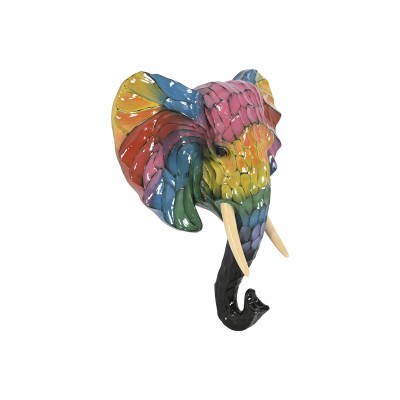 Wall Decoration Home ESPRIT Multicolour Elephant Modern 61,5 X 20 X 67 CM