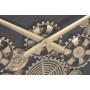 Wall Clock Home ESPRIT Golden Maroon Crystal Iron Glam 100 x 14 x 100 cm
