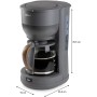 Cafetière goutte à goutte DOMO DO754K Gris 900 W 10 Tasses 1,25 L