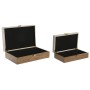 Boîte à bijoux Home ESPRIT Blanc Naturel Bois (2 Unités)