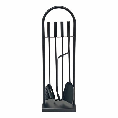 Fireplace Utensils EDM 85740 Black Metal Cast Iron 4 Pieces