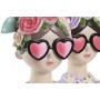 Decorative Figure Home ESPRIT Blue Pink Lady 14,5 X 10,5 X 20 CM (2 Units)