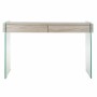 Side table DKD Home Decor Transparent Natural Wood Crystal MDF Wood 120 x 40 x 76 cm