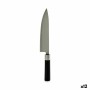 Couteau de cuisine Kinvara Noir Argenté Acier inoxydable Plastique 5 x 33,5 x 2,3 cm 33,5 x 2 x 5 cm (12 Unités)