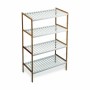 Étagère Confortime Blanc Marron 4 Etagères Bambou 70 x 35 x 100 cm (2 Unités)