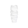 Planter Home ESPRIT White Fibreglass Fibre Waves Modern 38 x 38 x 81 cm