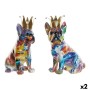 Decorative Figure DKD Home Decor 18,5 x 11,5 x 23,5 cm Multicolour Dog (2 Units)