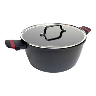 Casserole with lid San Ignacio denia experto Black Red Ø 24 cm